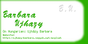 barbara ujhazy business card